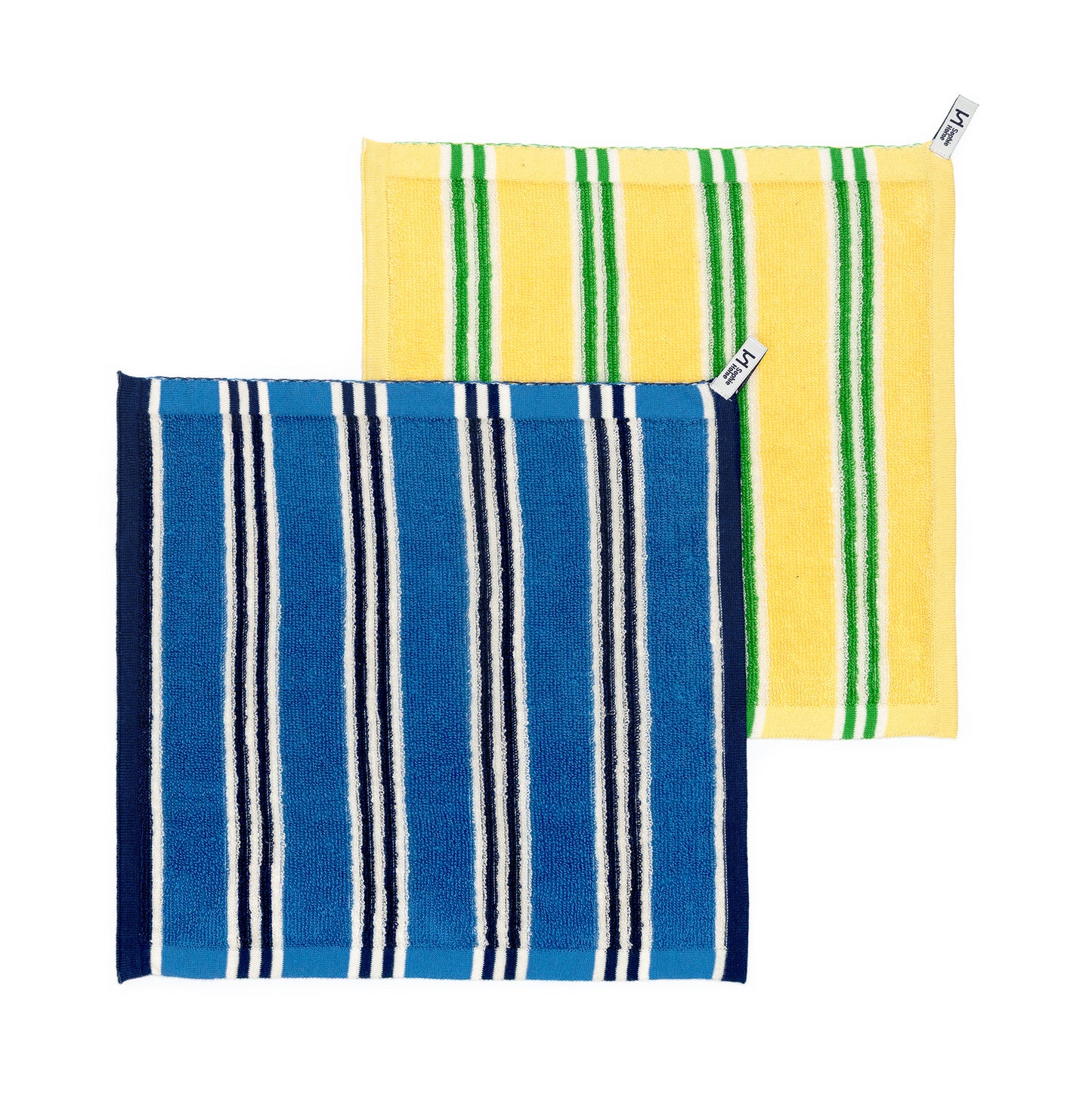 Striped Terry Towelling Flannel 2 Pack