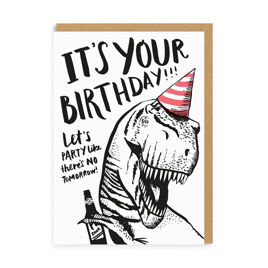 T- Rex Birthday Card