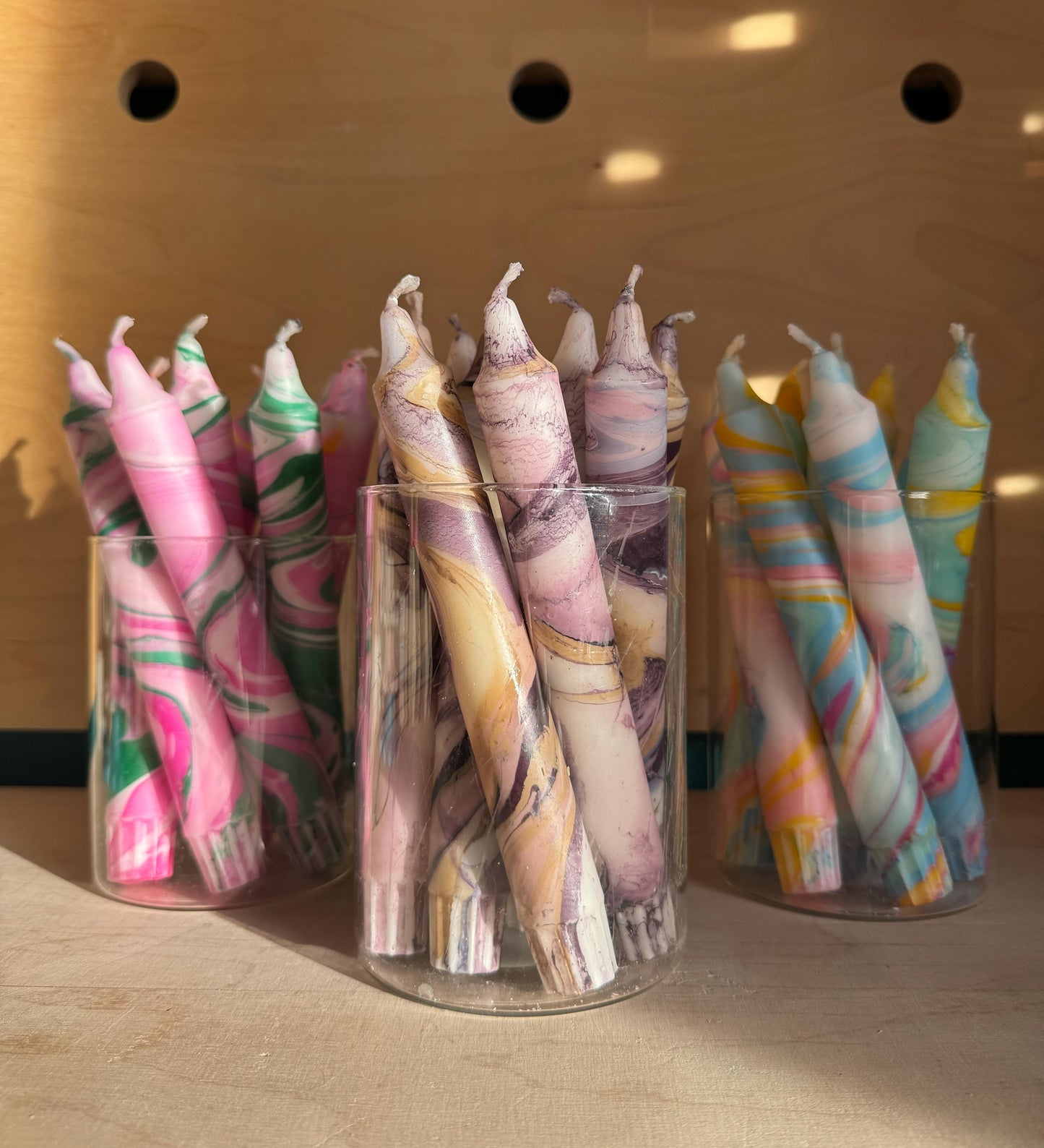 Purple Marble Candle