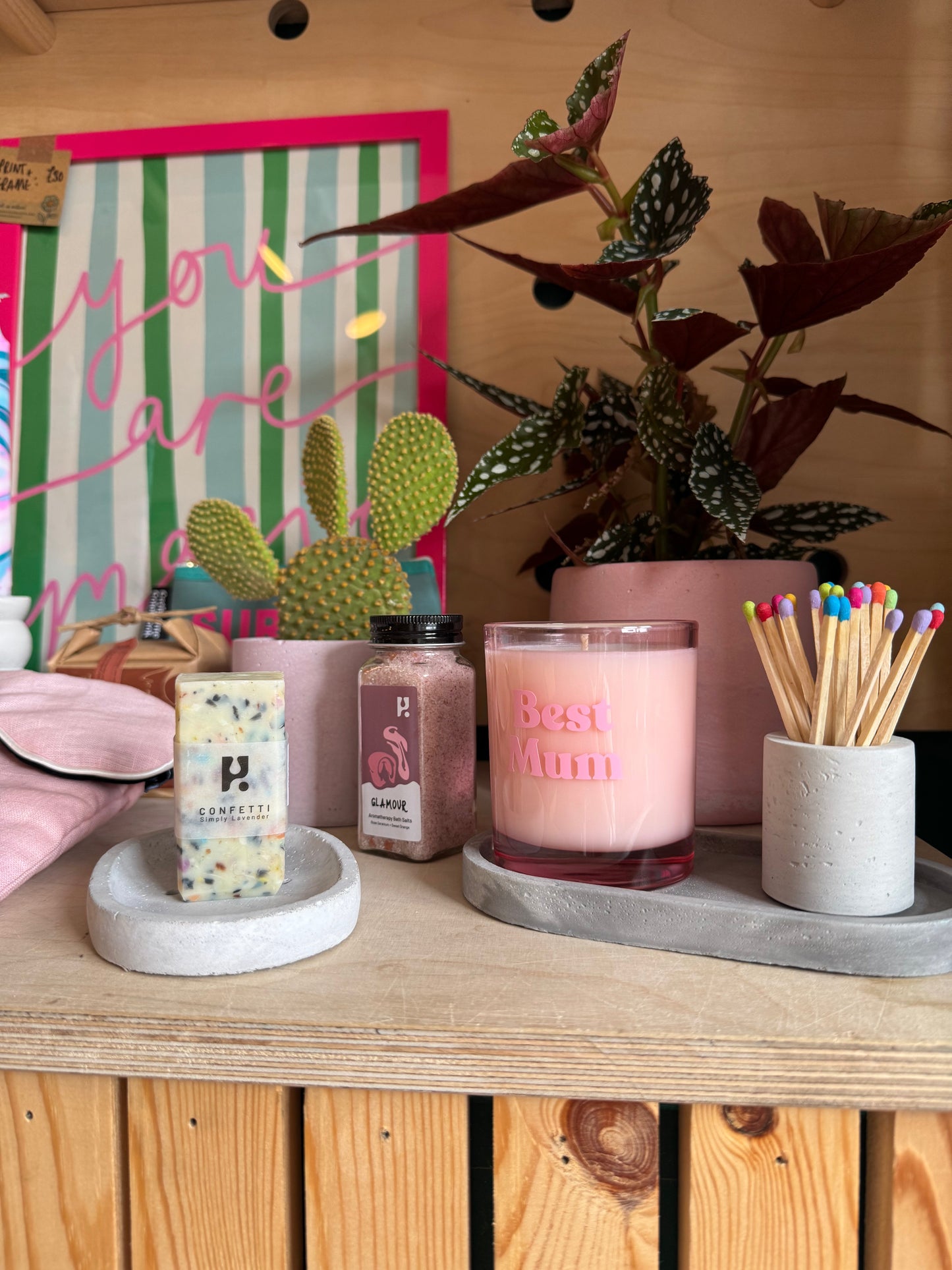 'Best Mum' Pink Jar Candle