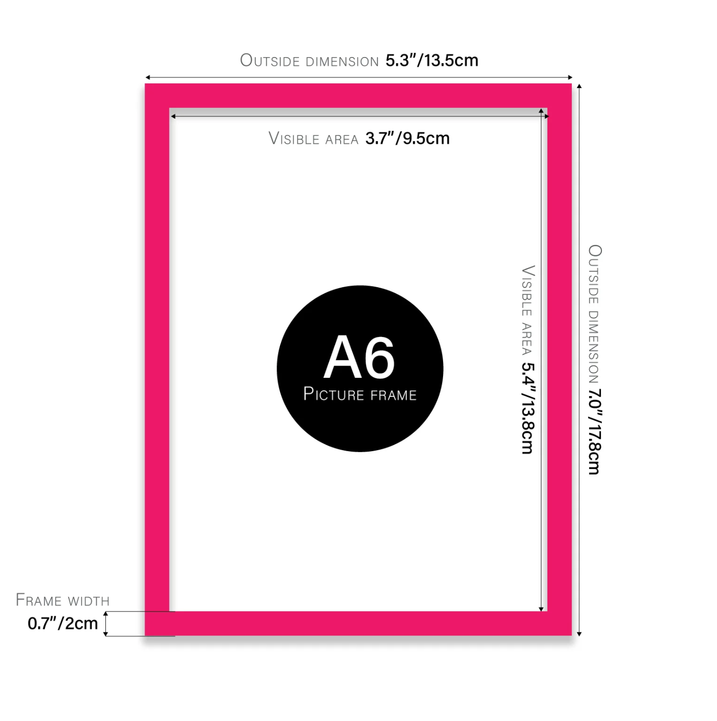 Bright Pink Picture Frame