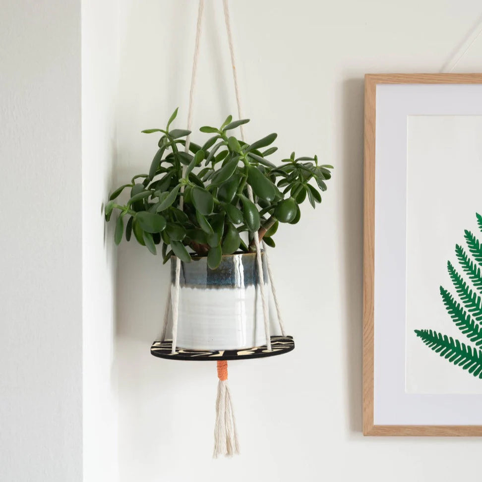 Hanging Plant Shelf - Abstract