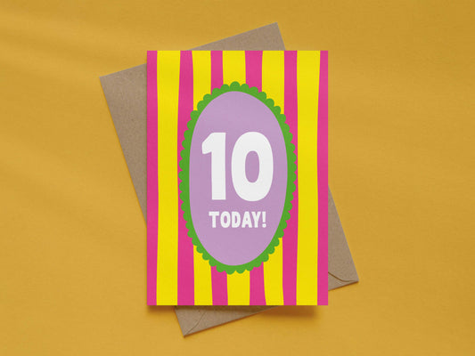 Girl Age 10 Card