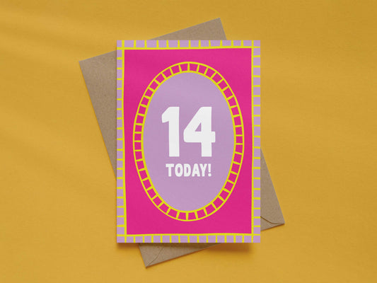 Girl Age 14 Card