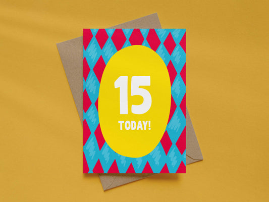 Boy Age 15 Card