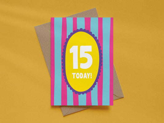 Girl Age 15 Card
