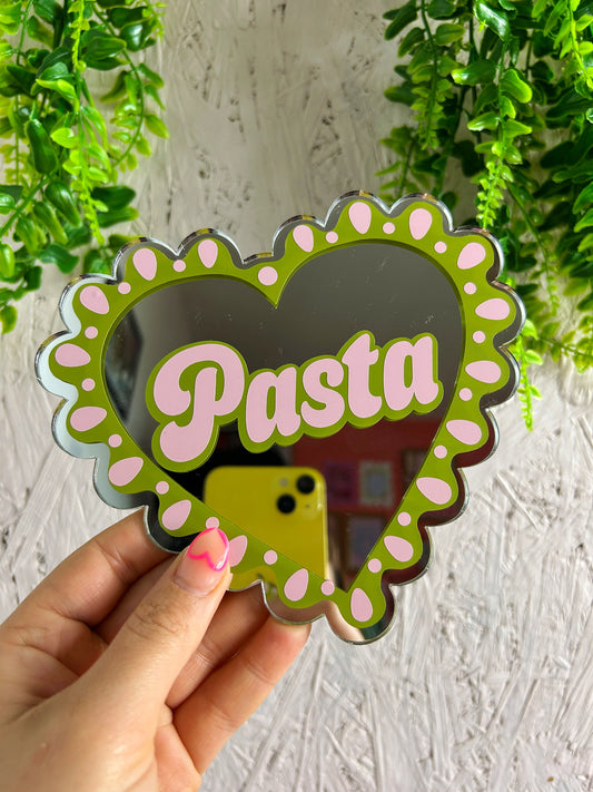 Pasta Lovers Heart Mirror
