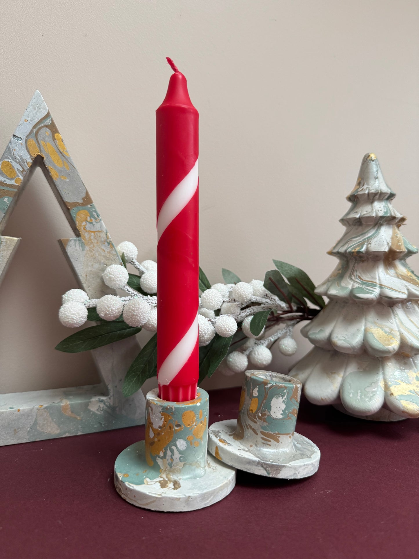Candy Cane Candles