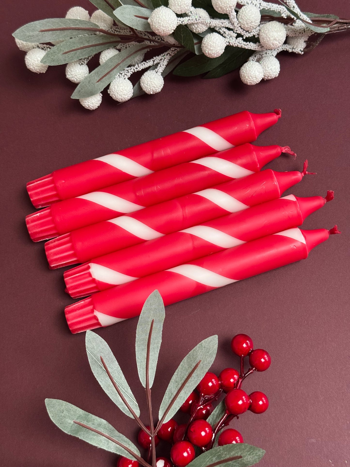 Candy Cane Candles