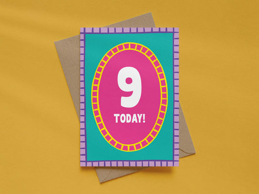 Girl Age 9 Card