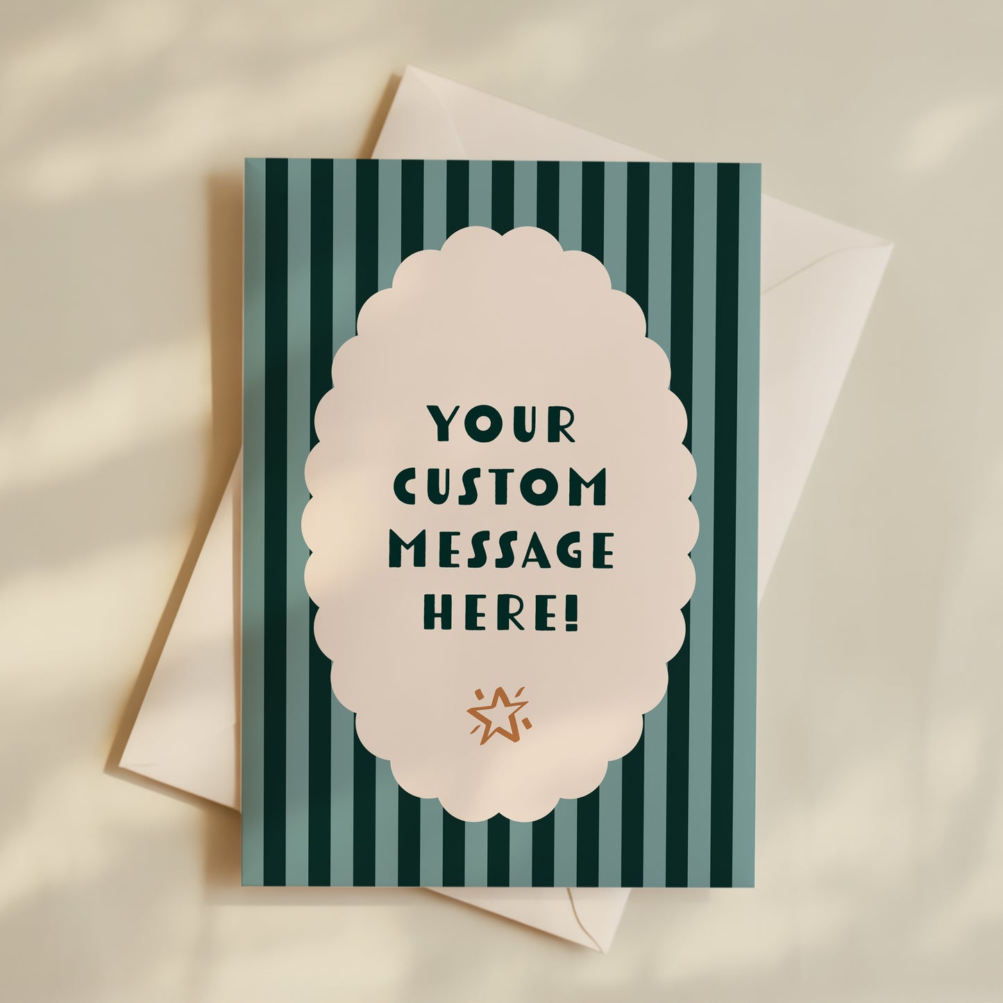 Personalised Own Message Greeting Card