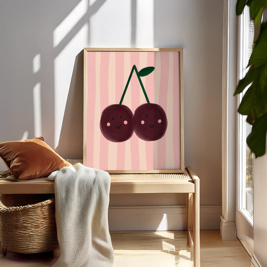 Smiling Cherries Print