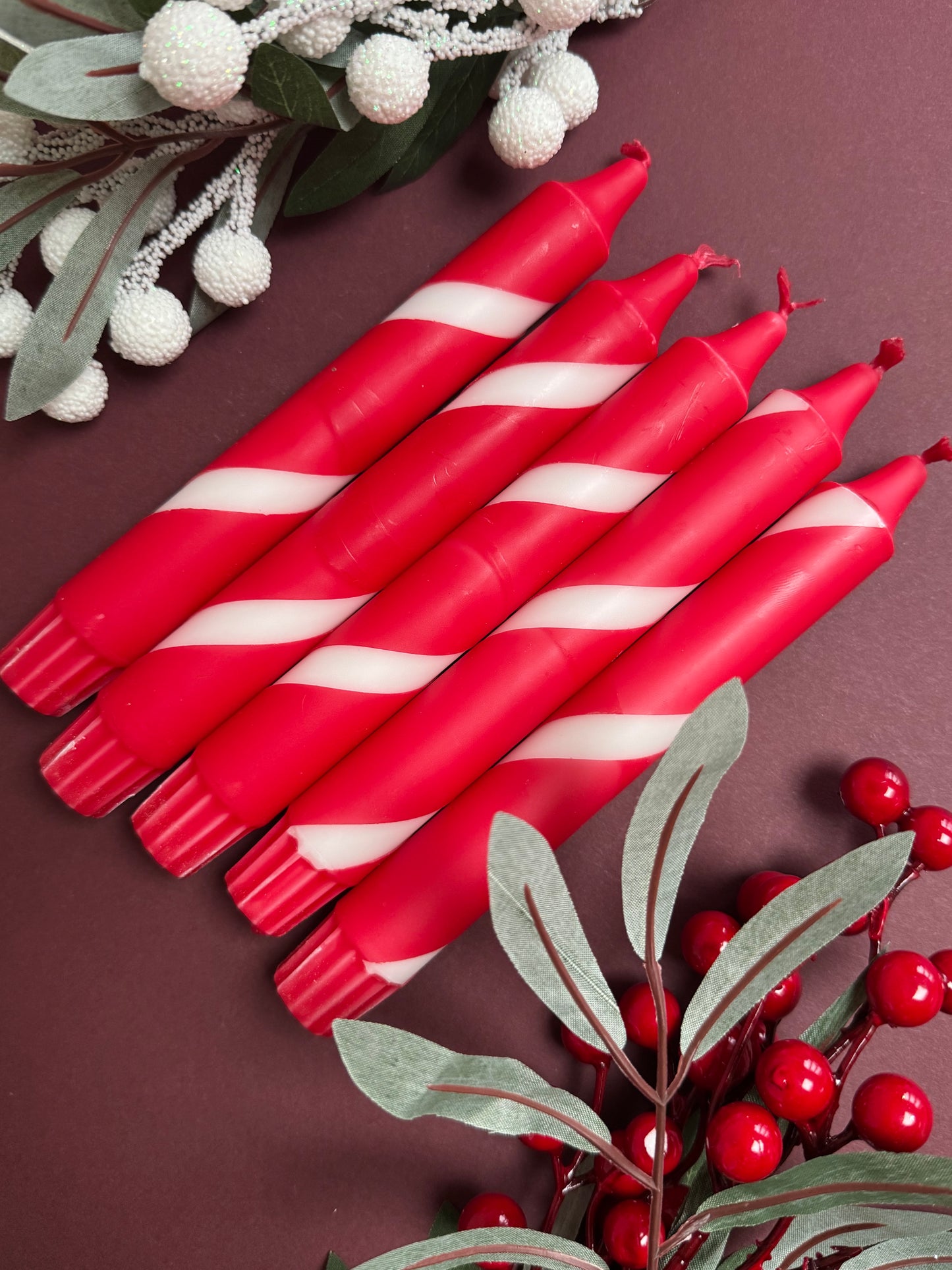 Candy Cane Candles