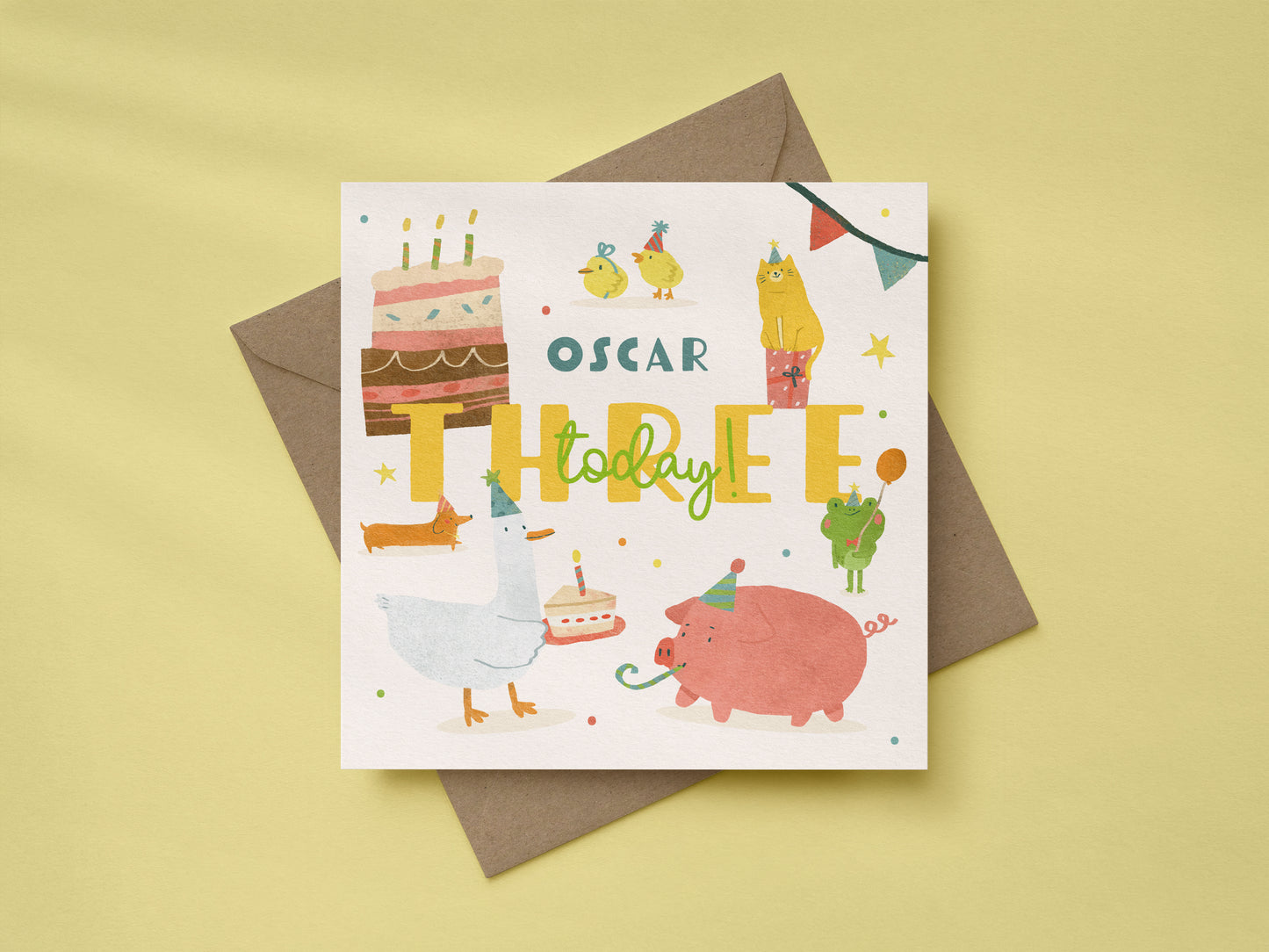Personalised 3rd Birthday Card