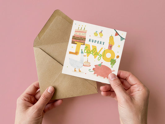 Personalised 2nd Birthday Card