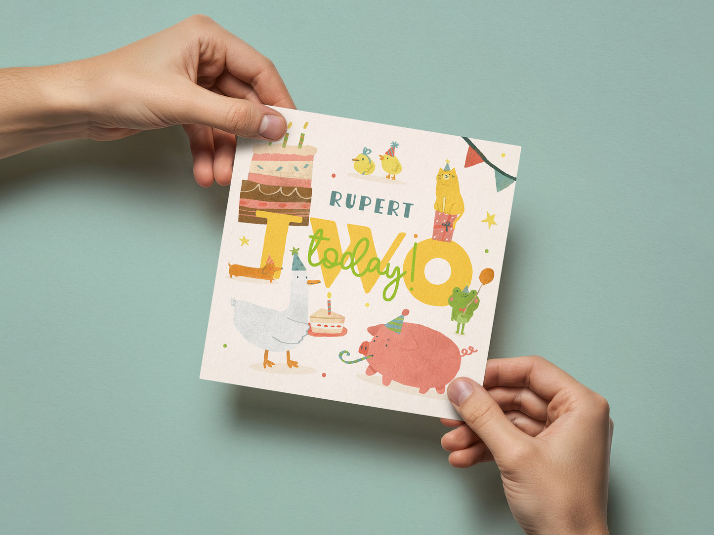 Personalised 2nd Birthday Card