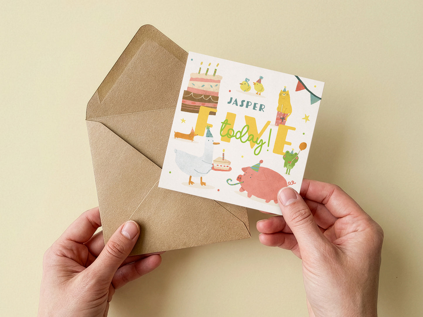 Personalised 5th Birthday Card