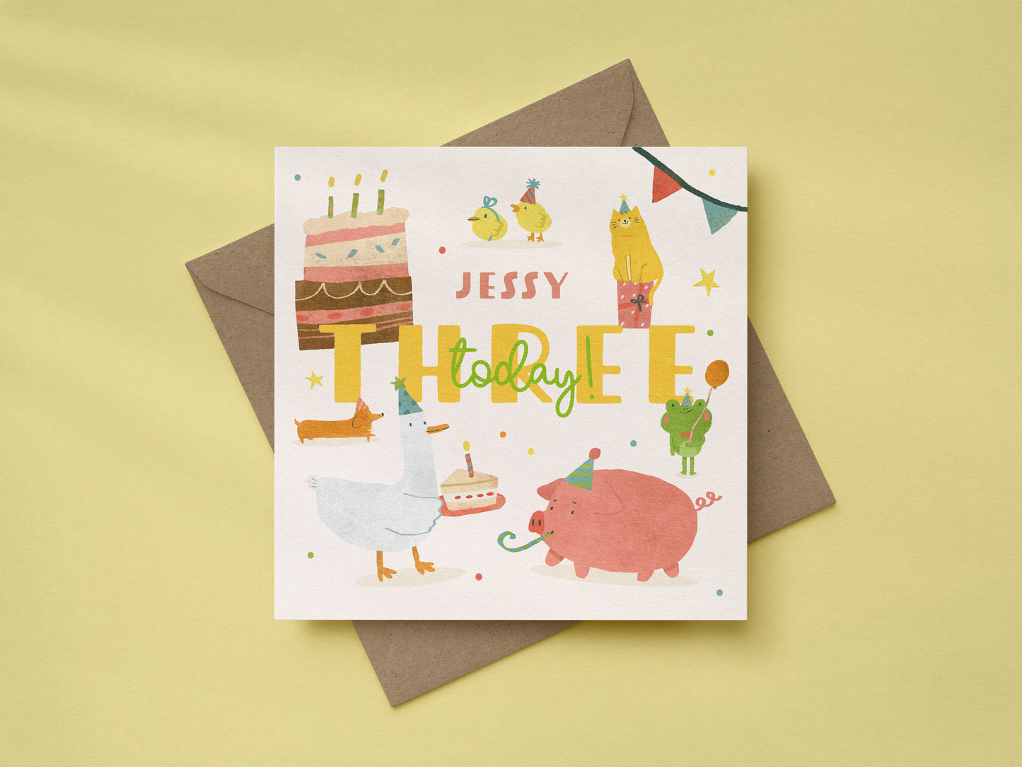 Personalised 3rd Birthday Card