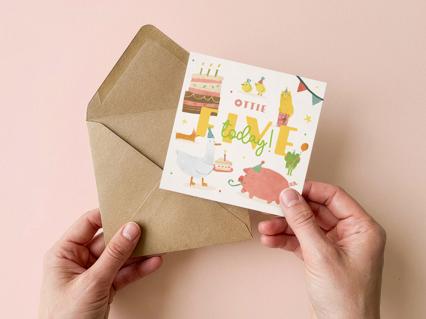 Personalised 5th Birthday Card