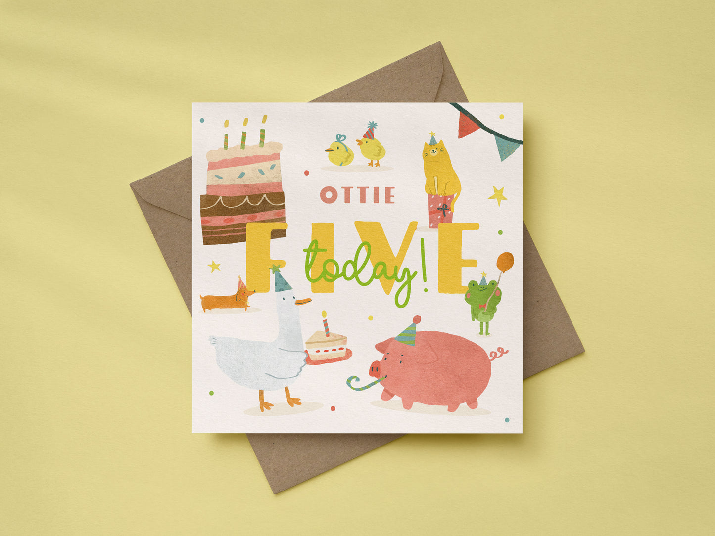 Personalised 5th Birthday Card