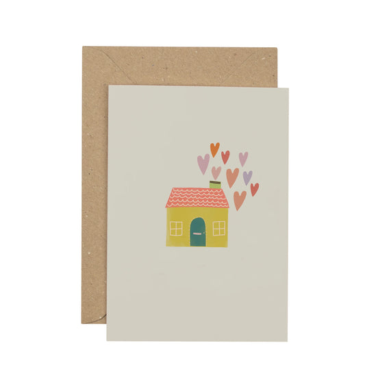 House and Hearts Chimney Card