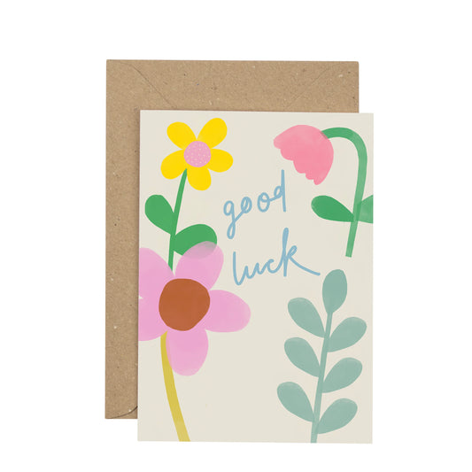 Good Luck Floral Card