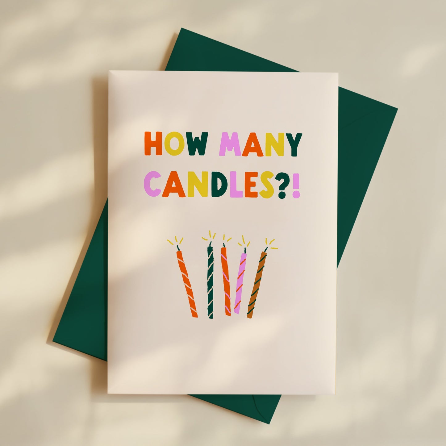 'How Many Candles?' Birthday Card