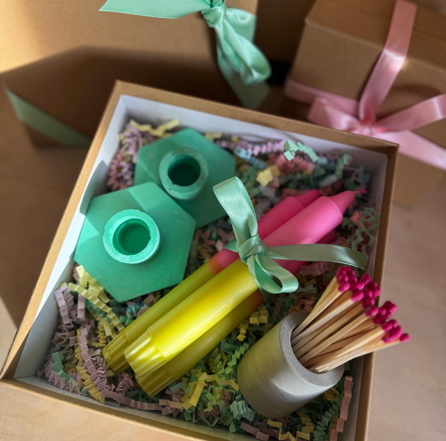 Colourful Candle Gift Box