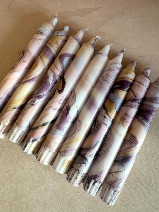 Purple Marble Candle