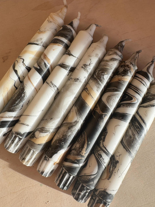 Black Marble Candle