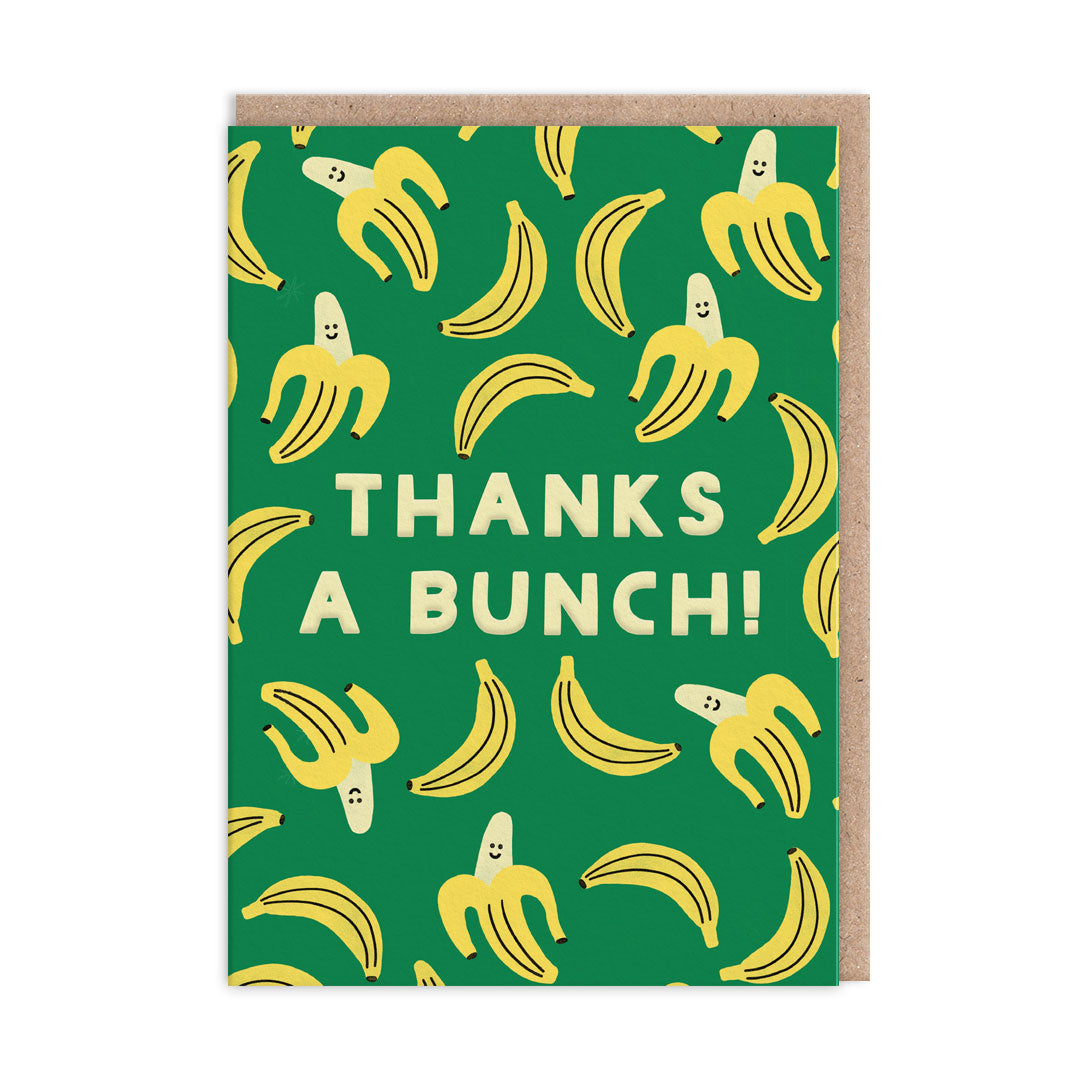 Thanks a Bunch! Banana Greetings Card – Concrete & Cacti