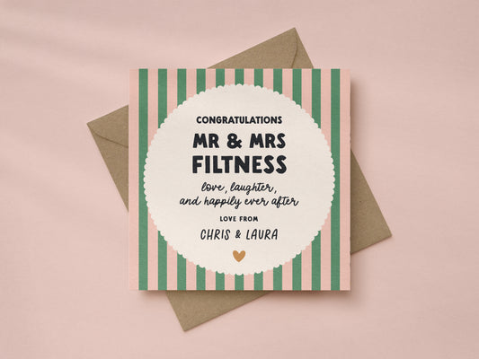 Personalised Wedding Card