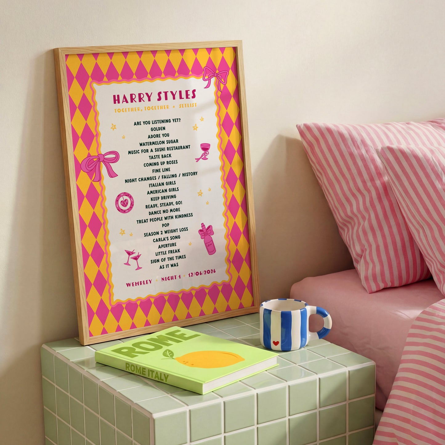 Harry Styles Tour Setlist Print