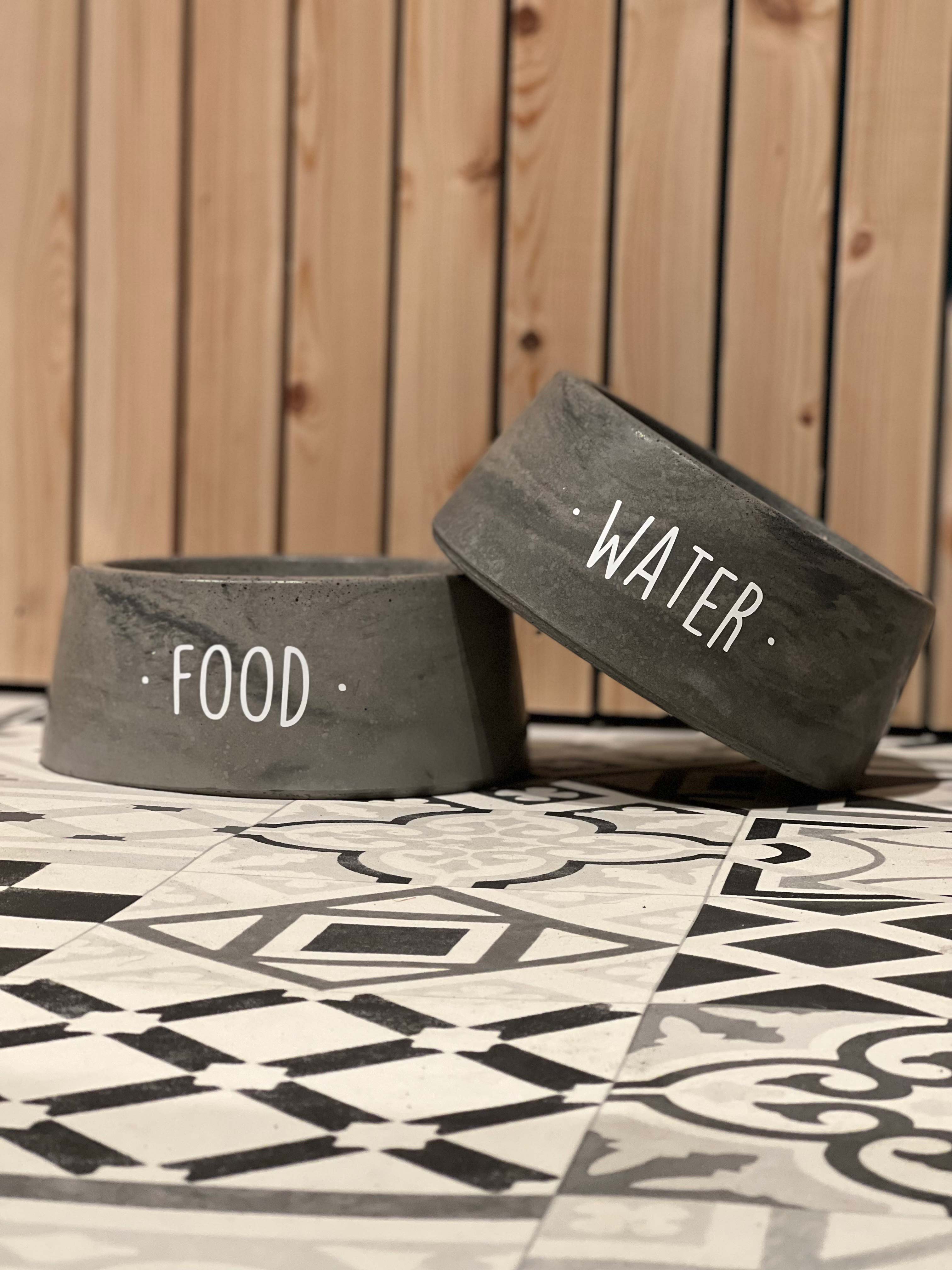 Concrete dog outlet bowls for sale