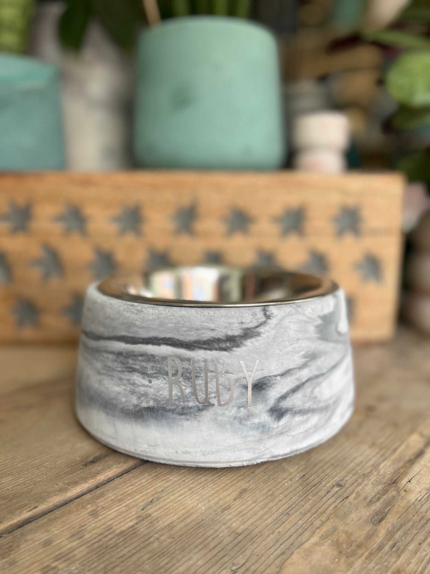 Concrete Dog Bowl