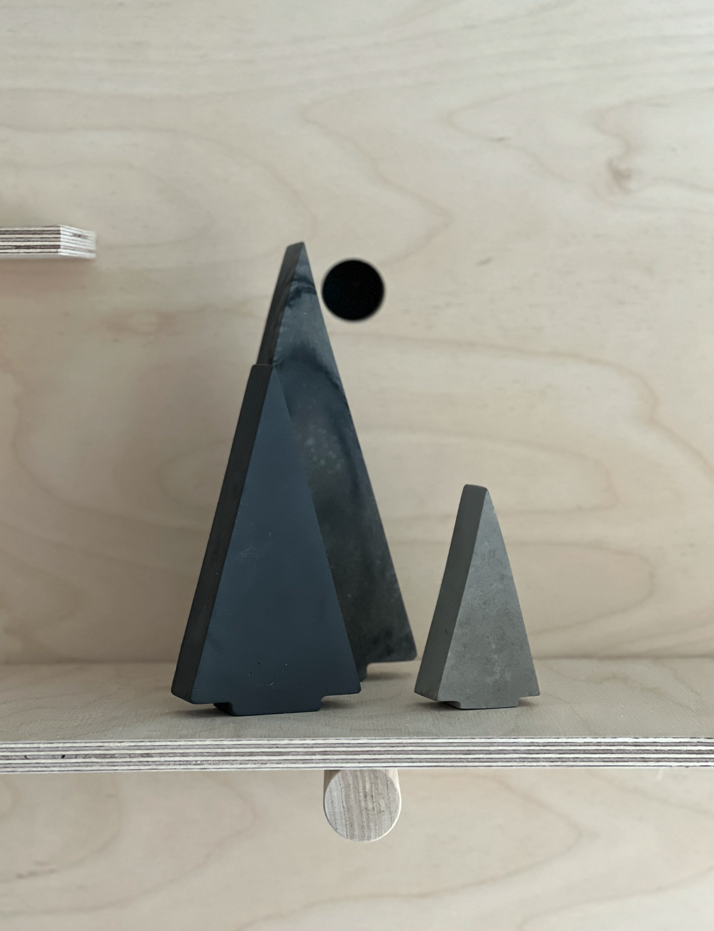 Concrete Christmas Tree Trio Set